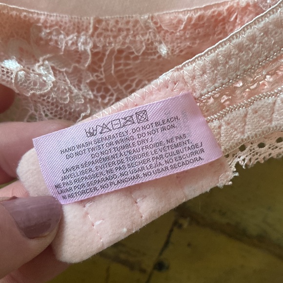 BODYCON LACE PUSHUP BRA STRETCH GIRLY PINK LACE PUSH-UP BRA 36C PINUP - Picture 10 of 11